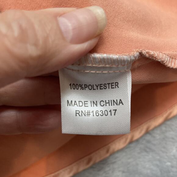 Princess Polly Fiery Feelings Satin Mini Dress Womens 8 Peach Drape Neck Slip‎ - Picture 5 of 11